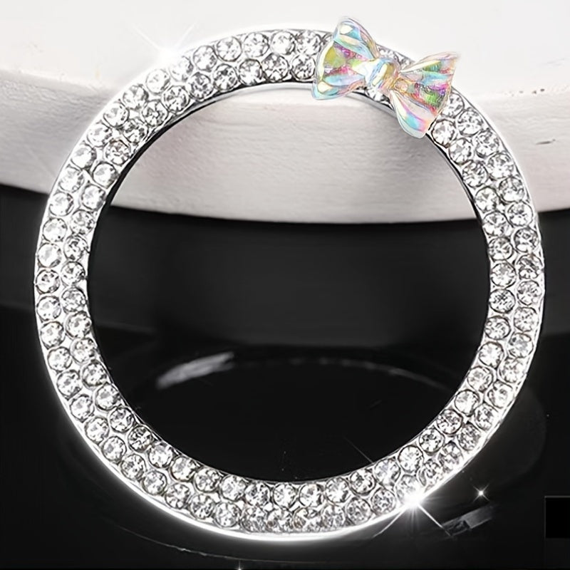 Ayollar uchun Rhinestone Kelebek Taqiqlash Uzuklari Avtomobil Ichki Dekori