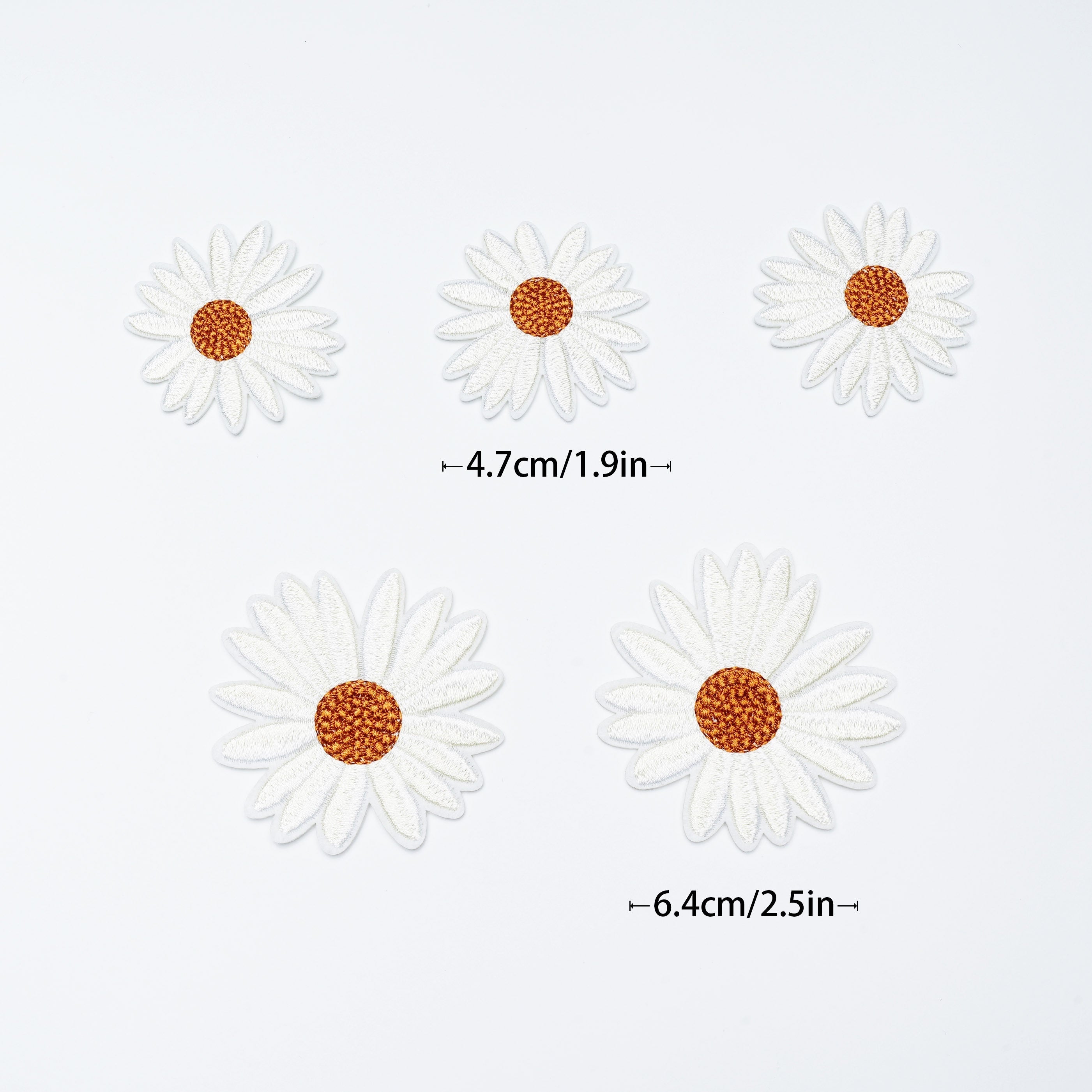 Ironing Cloth Patches Set 42pcs Embroidery Designs for Girls Sunflower Chrysanthemum Butterfly