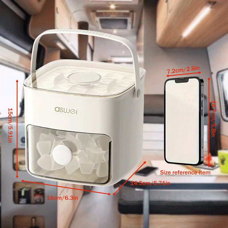 Manual Ice Maker Large Capacity Durable Easy to Use
