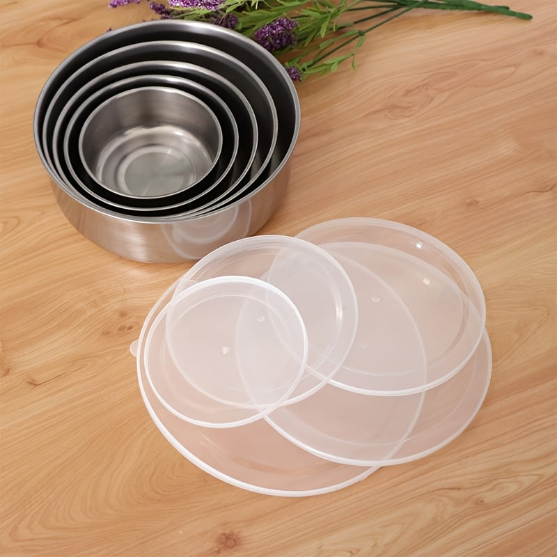 Stainless Steel Storage Containers Set with Clear Lids for Kitchen and Home Organization