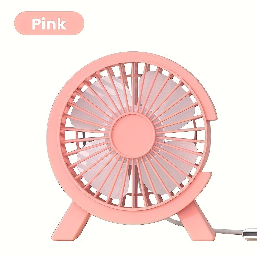 USB-Powered Desktop Fan Plastic Modern Home Cooling Small Personal Fan