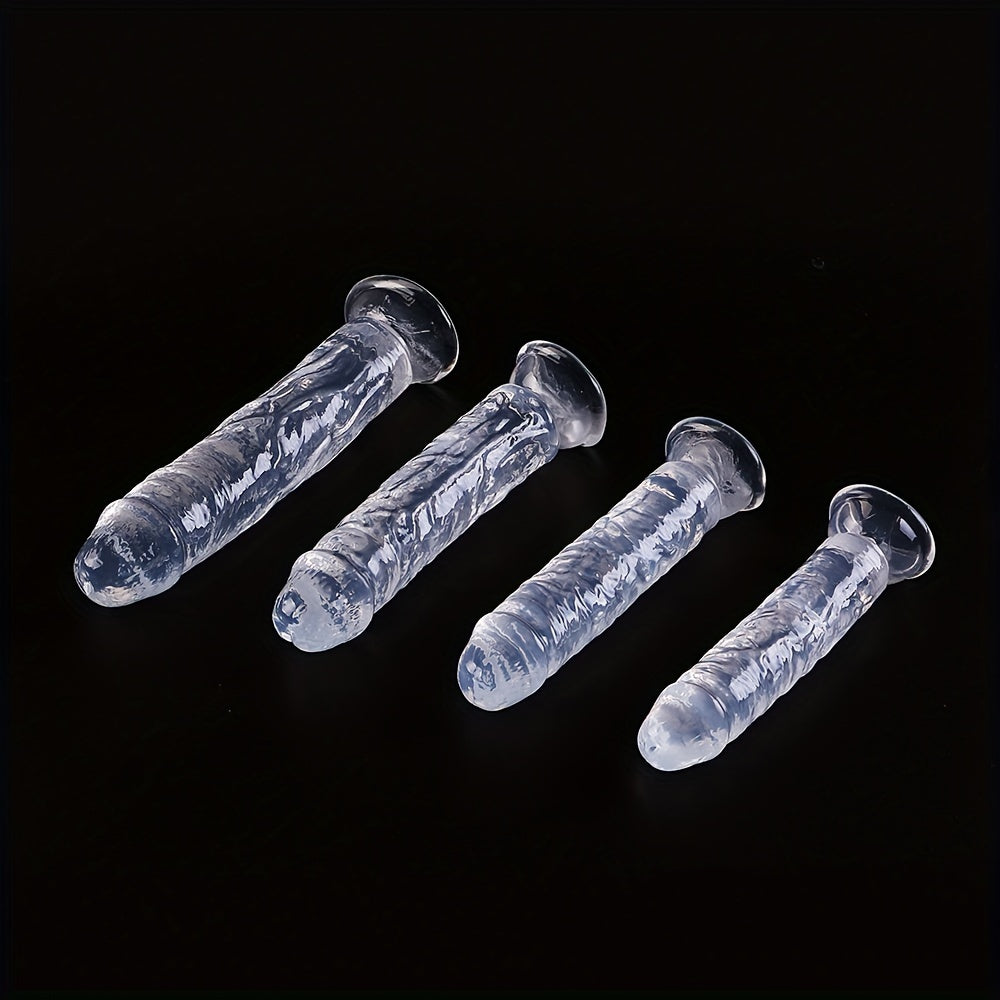 Mujer dildo transparente realista masturbador grande juguete sexual