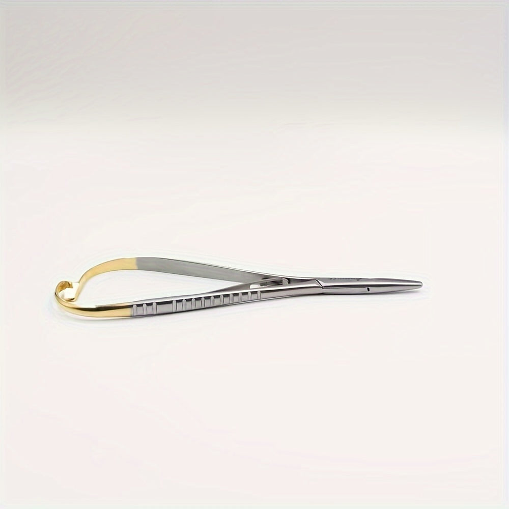 Stainless Steel Surgical Forceps End-Style Needle Holders Tweezers Grip-Style 14cm