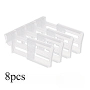 4/8 Pcs Adjustable Plastic Refrigerator Organizer Set Clear Storage Bins Dividers