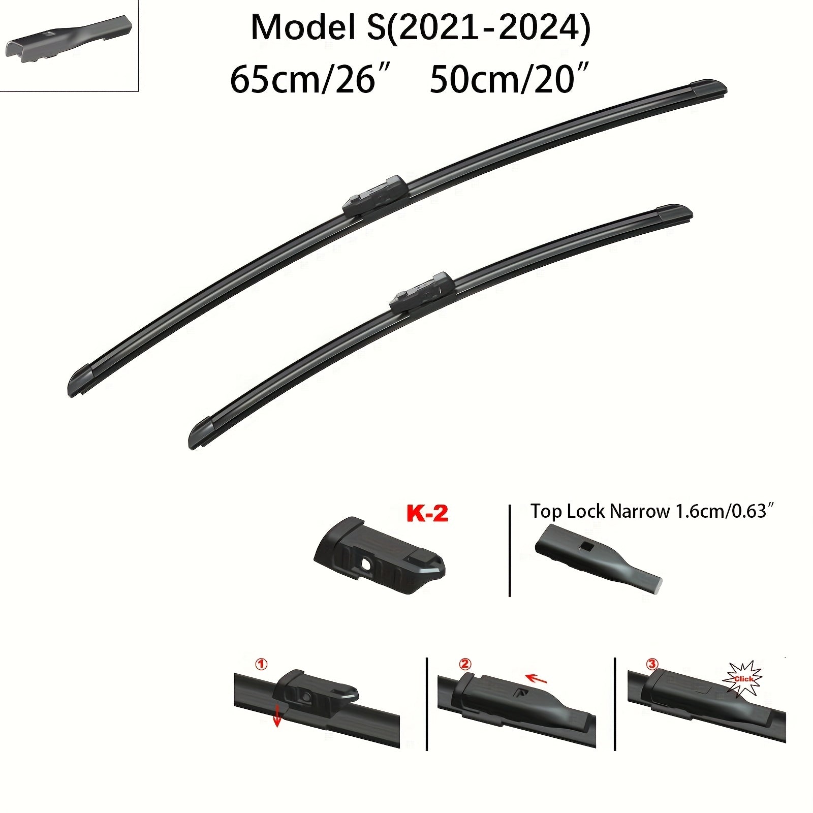 Front Wiper Blades for Tesla Model 3 Y S Windshield Replacement Accessories