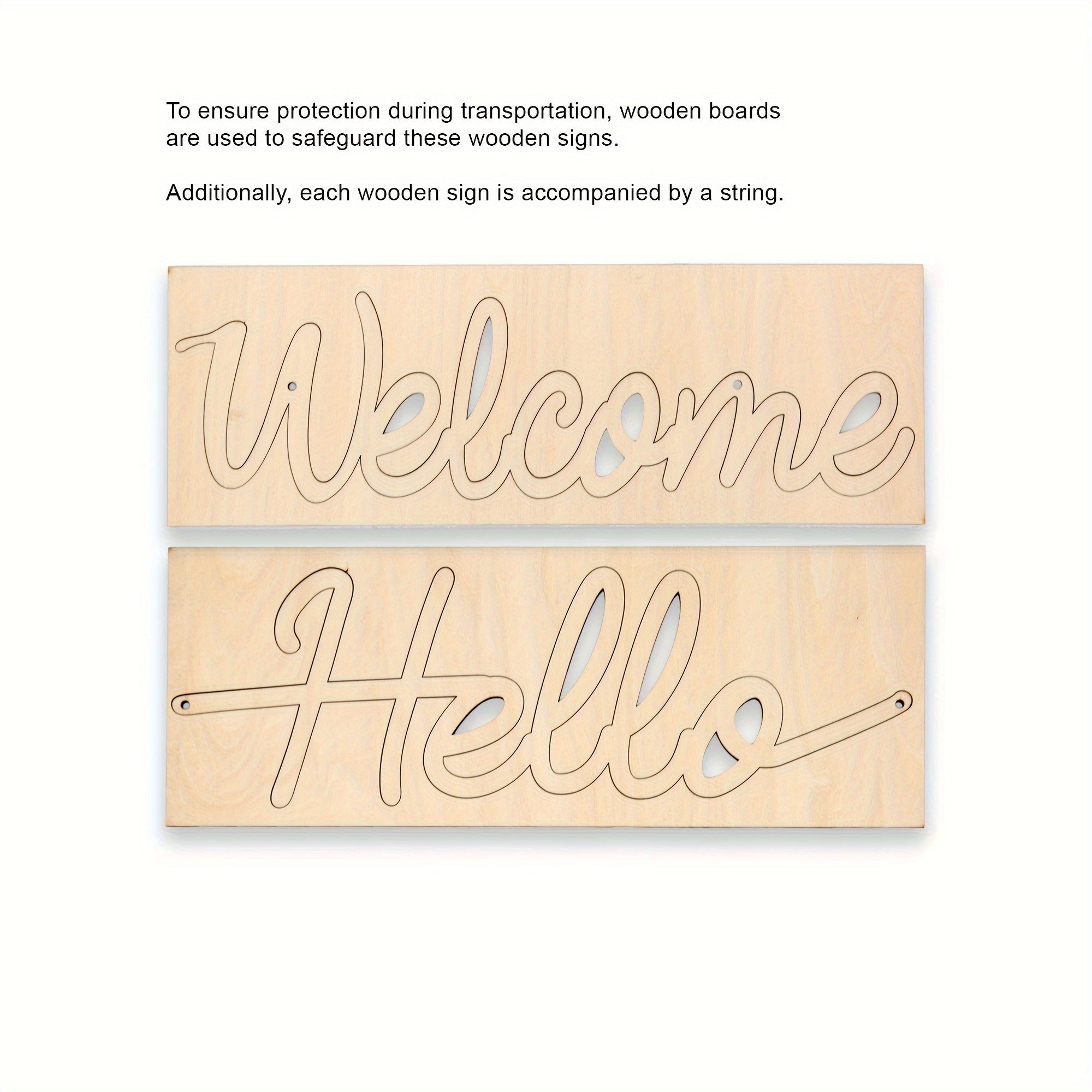 Yog'ochdan yasalgan Welcome Sign Cutout uchun gulchambarlar, eshiklar, devorlar, rustik uy dekoratsiyasi, sovg'a