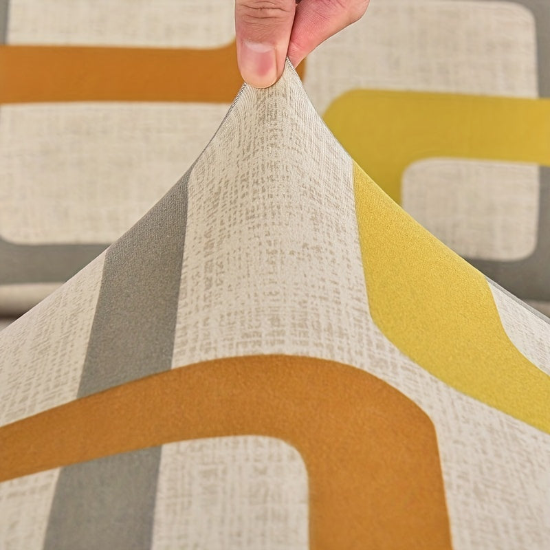 Чехол на угловой диван с геометрическим узором, нескользящий и эластичный, идеально подходит для защиты мебели в любой комнате.