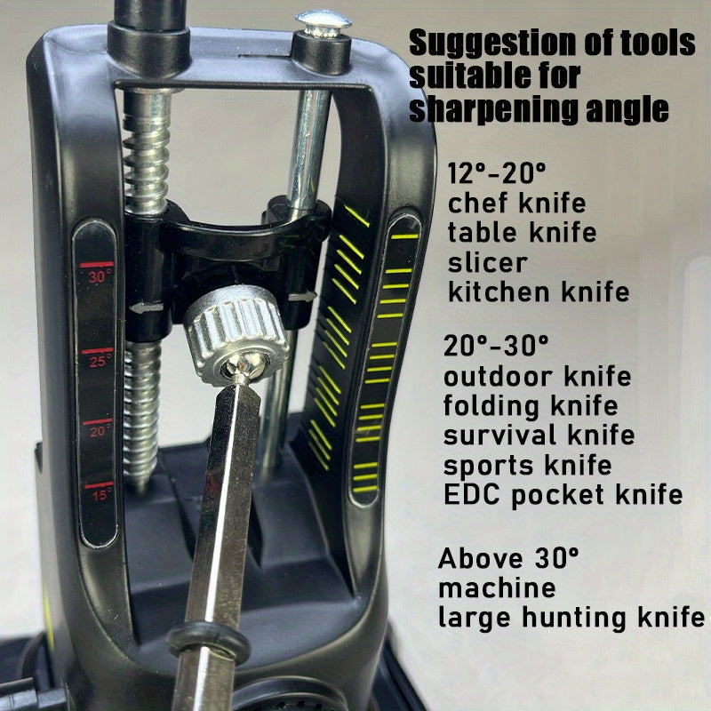 Afilador de cuchillos de ángulo fijo con piedra de diamante para uso en exteriores de cocina base de aleación duradera