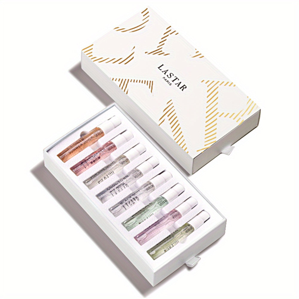 Set de regalo de 8 piezas de Eau De Toilette floral para mujeres y niñas, perfume de tamaño de viaje con fragancia de vainilla, jazmín, gardenia y naranja