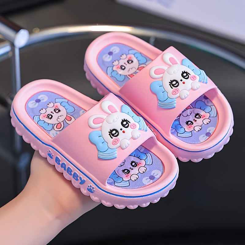 Kids' PVC Bunny Slippers Non-Slip Indoor Outdoor Comfortable for Boys and Girls