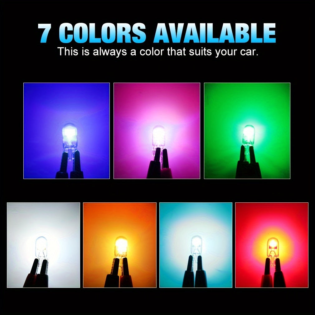 2-Pack W5W T10 COB LED Car Bulbs Bright White for Interior Dome