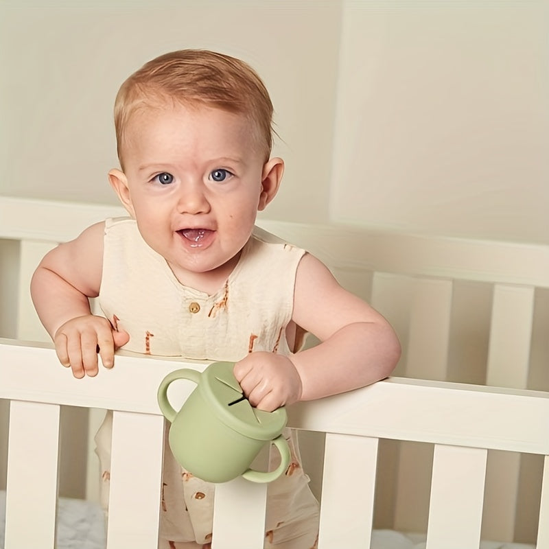 Kichkina o‘rganish kubogi 2-in-1 ichimlik va yegulik uchun quvurcha bolalar uchun