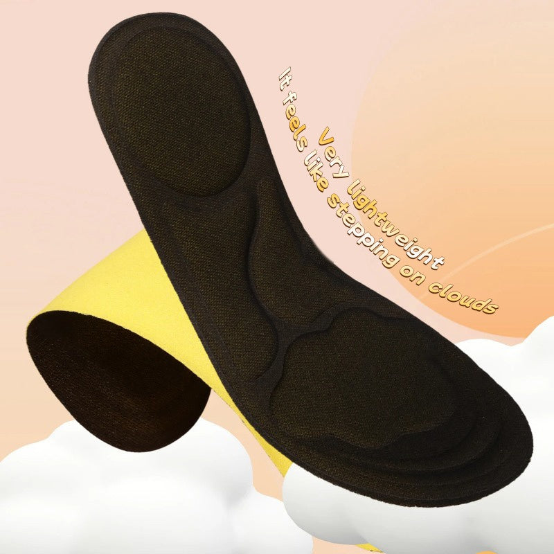Unisex 5D Cloud Design Running Insoles Breathable Shock-Absorbing Cushions