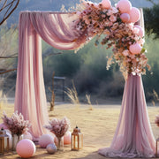 Polyester Sheer Fabric Draping Panel for Wedding Arch Backdrop Curtain Voile for Ceremony and Party Decor