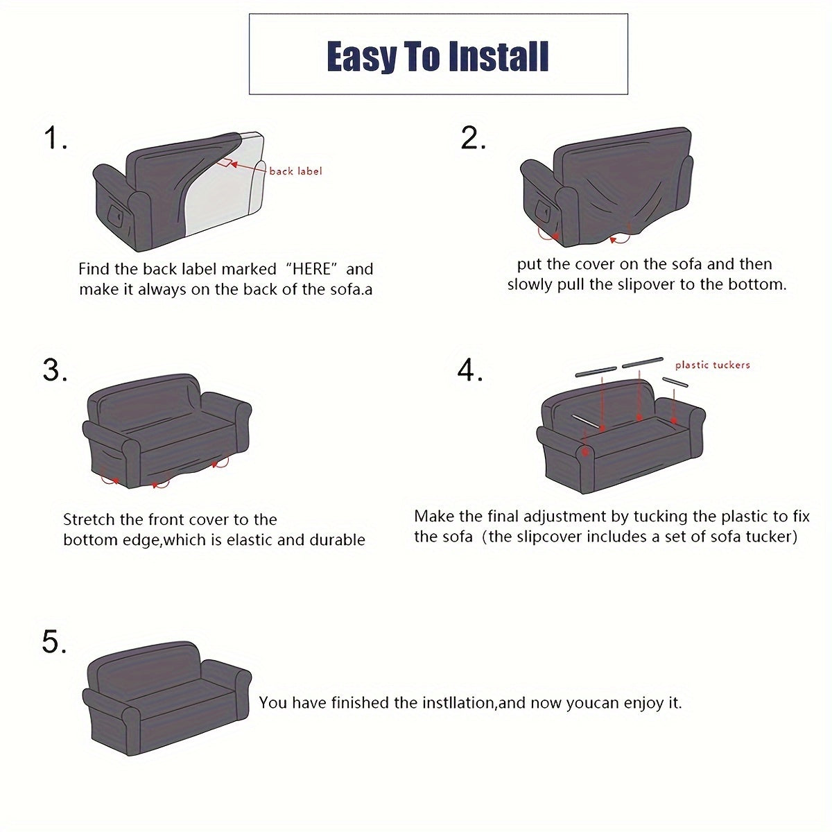 Эластичный чехол для дивана с текстурой на все четыре сезона.