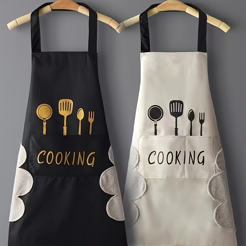 Waterproof Polyester Apron for Cooking and Household Tasks with Waist Design