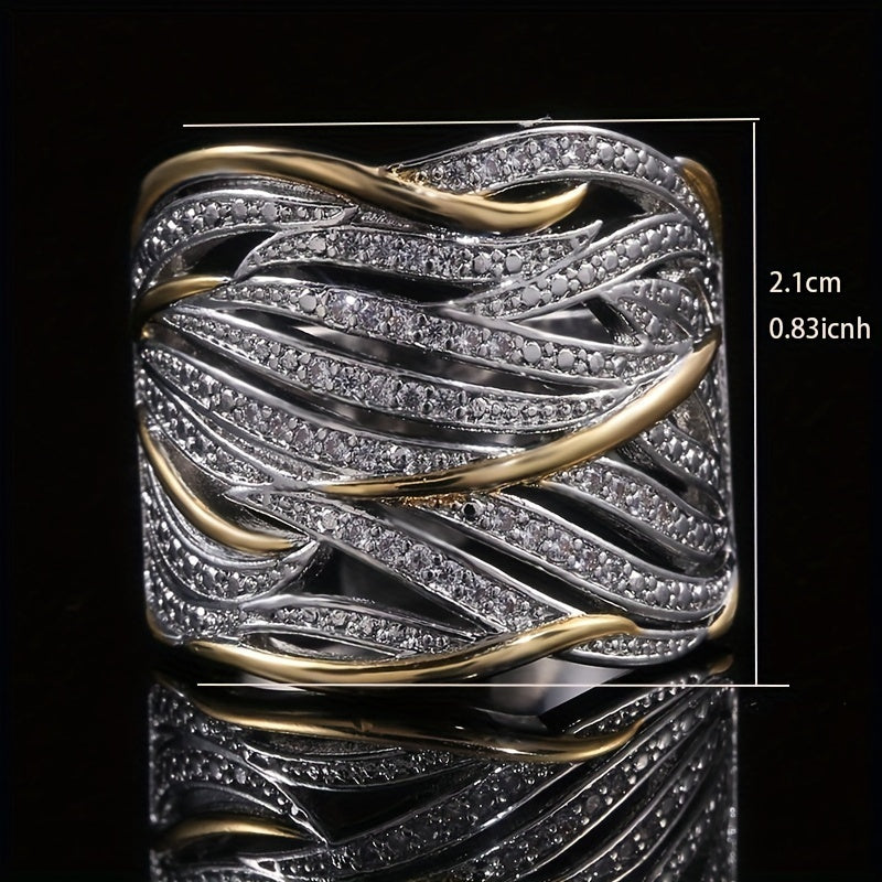 Silver Plated Zirconia Promise Ring for Women Engagement Wedding Gift