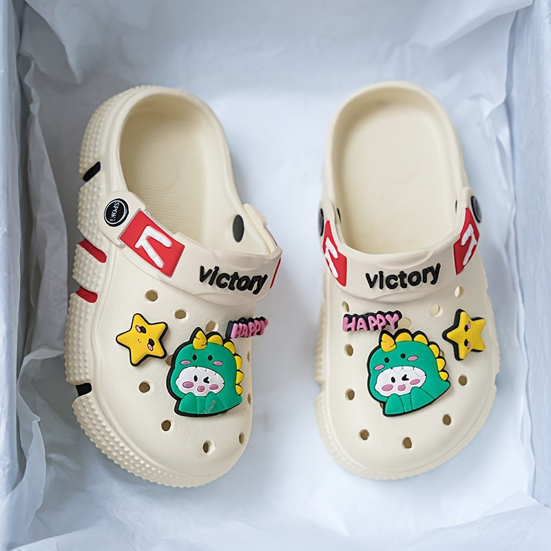 Yozgi qopqoq poyabzallari bolalar uchun, yoqimli multfilm charm bilan, ochiq havoda faoliyatlar uchun mukammal