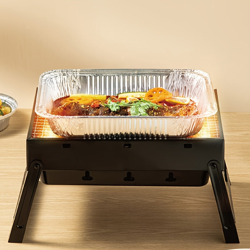 Qog'oz qopqog'li to'rtburchak alyuminiy folga non pishirish panlari, 10 ta, bir martalik pishirish plastinalari, tortlar, brownies, go'shtli piroglar uchun, 37cm x 27cm