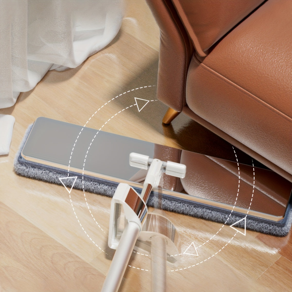 O'z-o'zidan siqiladigan zanglamaydigan po'latdan yasalgan tekis mopa - yashash xonalari, yotoq xonalari, hammomlar, oshxonalar va hojatxonalarni tozalash uchun mukammal