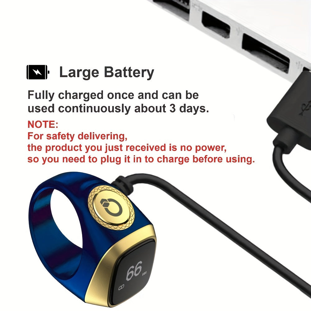 Dua Aqlli Halqa, hisoblagichlar, eslatmalar, yo'nalish ko'rsatkichi va OLED displey bilan; Azan signalizatori, uzoq batareya umriga ega va zamonaviy dizayn.