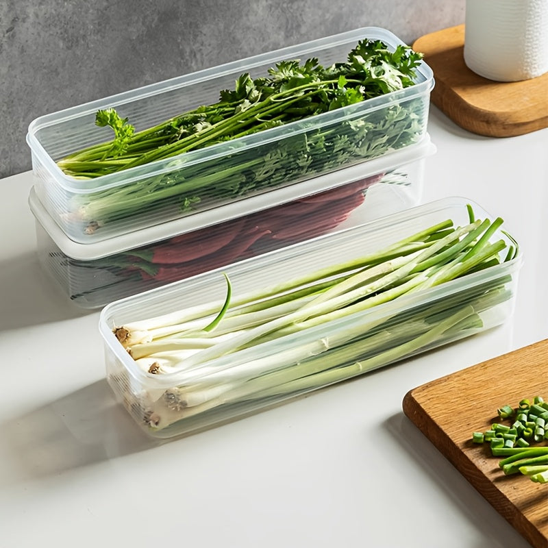 Set of 6 Plastic Food Storage Containers with Lids for Refrigerator Organization