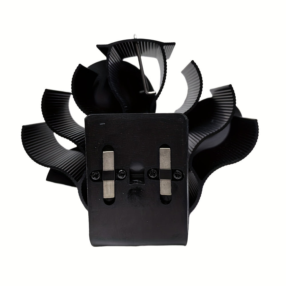 Adjustable Magnetic Wood-Burning Fireplace Fan with 4 Blades for Air Circulation