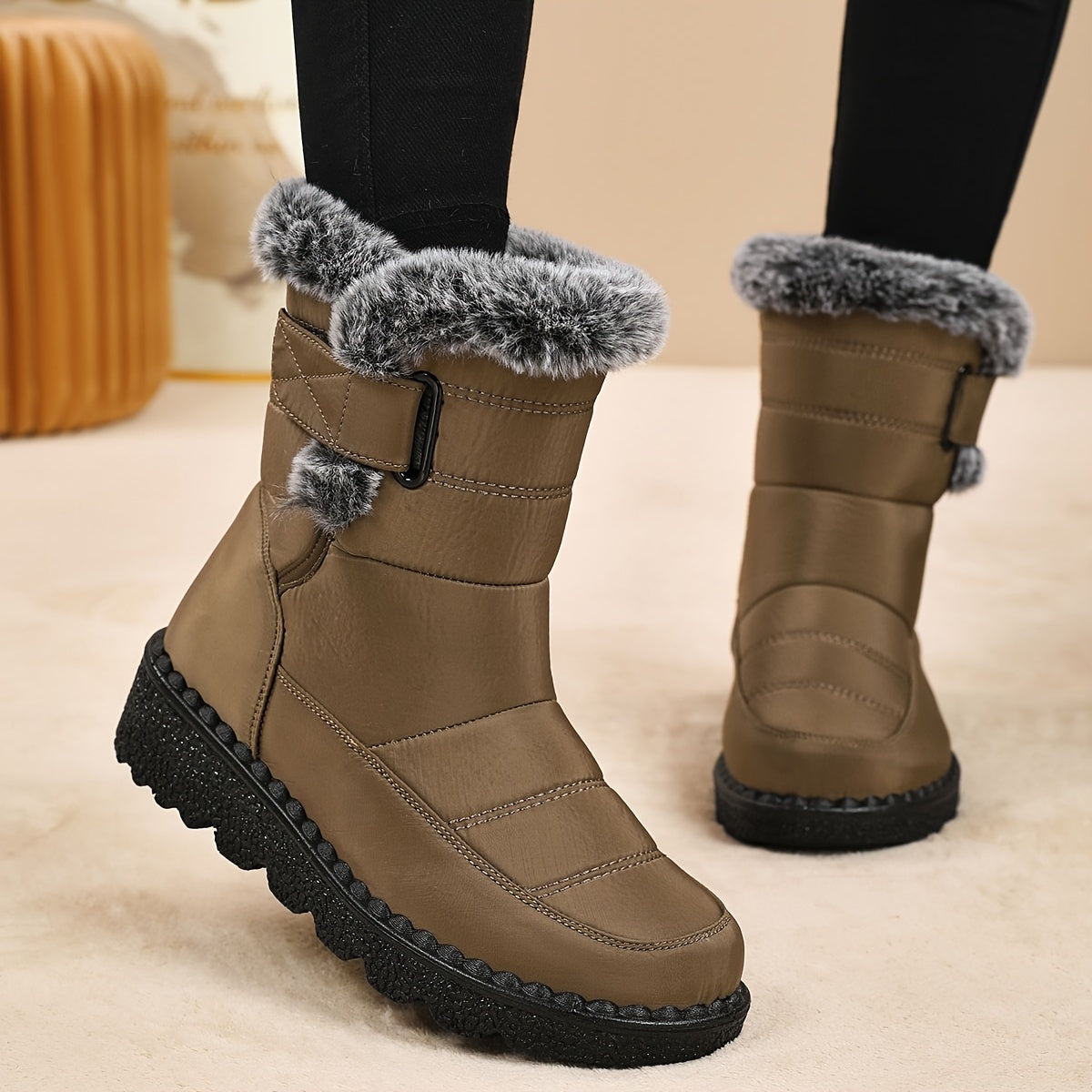 Women's Ankle Boots Fleece-Lined Casual Shoes for All Seasons