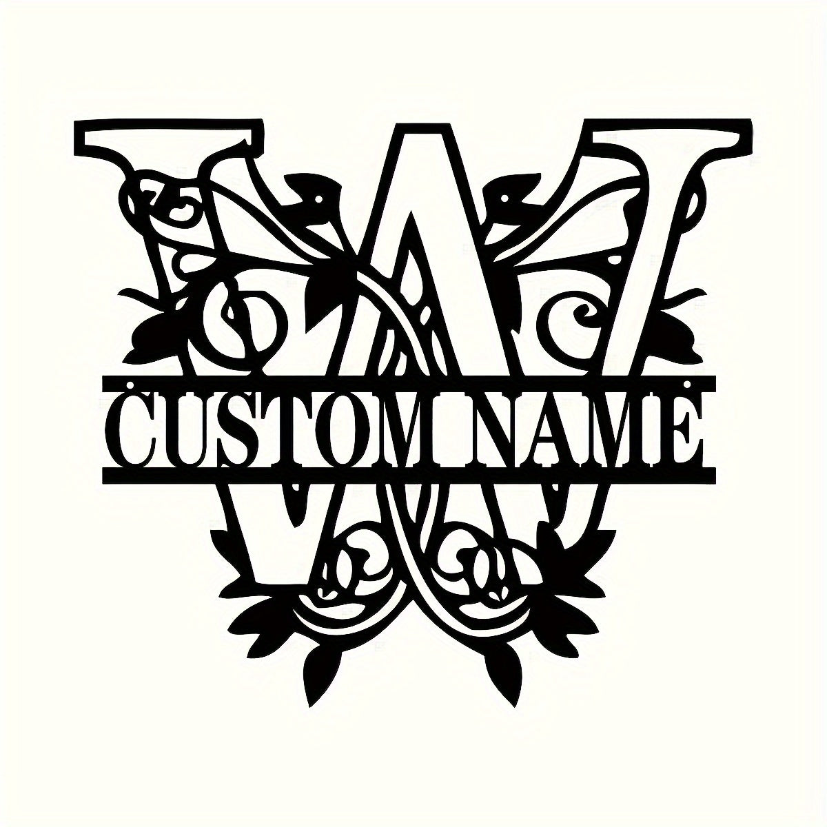 Shaxsiylashtirilgan Metall Devor San'ati - Bo'lingan Lala Monogram Dizayni - Moslashtiriladigan Temir Oila Ismi Belgisi, Uyga Ko'chish, Rojdestvo, Thanksgiving, Bitiruv va 4-Iyul Sovg'alari uchun Mukammal