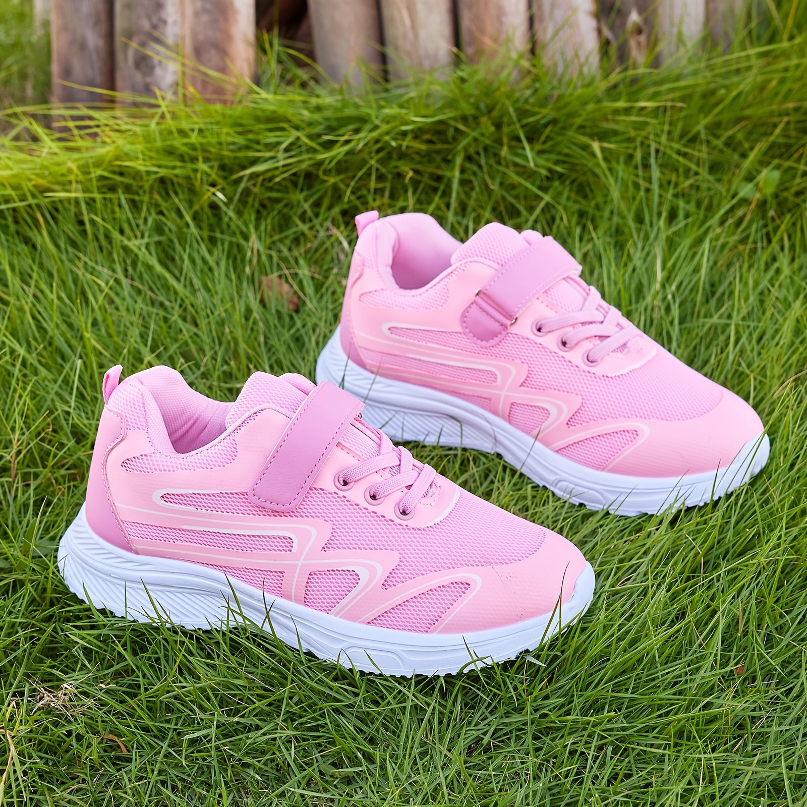 Детские сетчатые кроссовки с нескользящей резиновой подошвой для пробежек на улице и повседневной носки