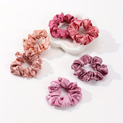 Set of 12 Satin Silk Hair Ties for Women, Jumbo Elastic Scrunchies