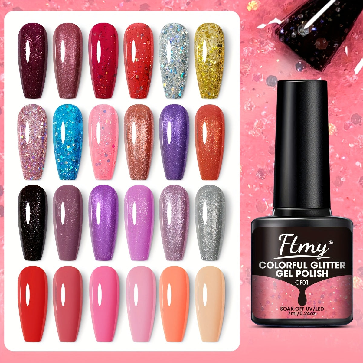 Women Gel Nail Polish Strong Bright Colors Long-Lasting