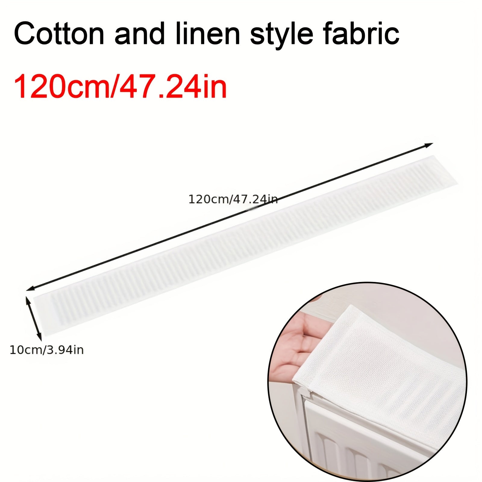 Fabric Radiator Dust Cover 10cm Wide Scratch-Resistant Home Heater Protector