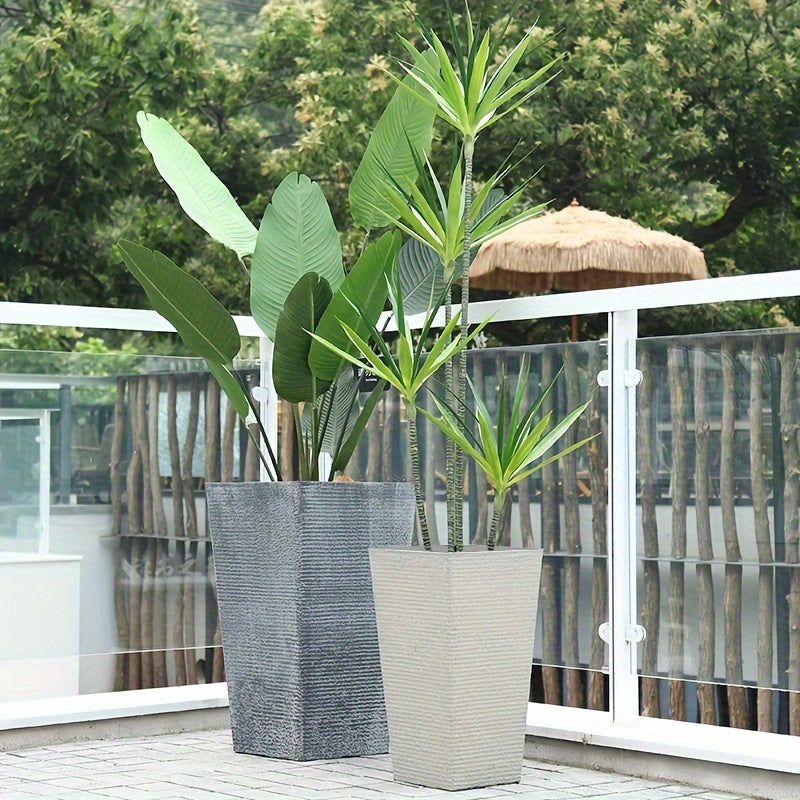 Large Tall Plastic Planter for Outdoor Indoor Garden Patio Flower Pot