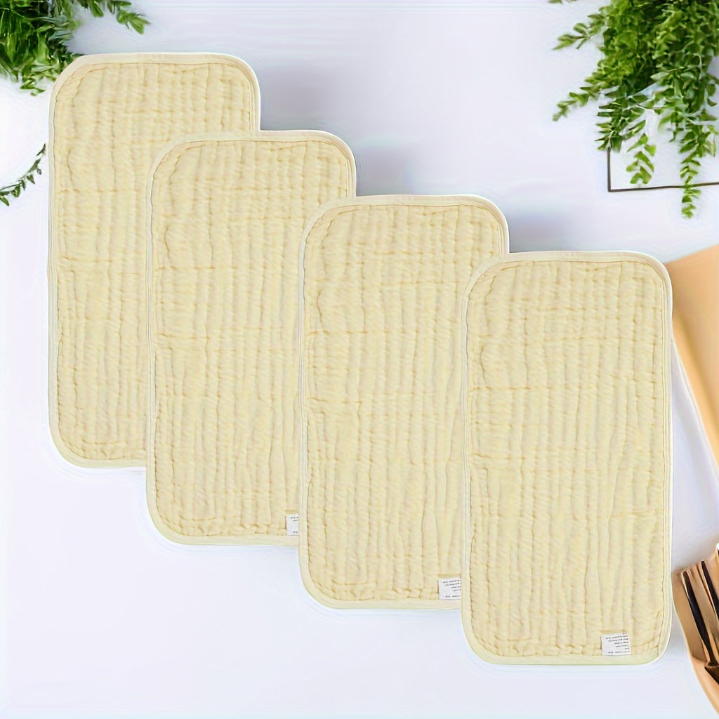 6 Pack Muslin Baby Burp Cloths Large Absorbent Cotton Bibs Gender Neutral