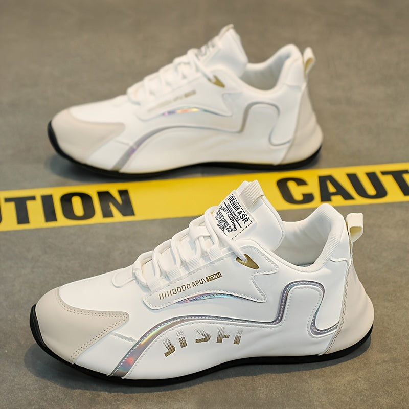 Men's Skateboarding Sneakers Low Top Lace-Up Casual Shoes for Street Sports and Daily Wear