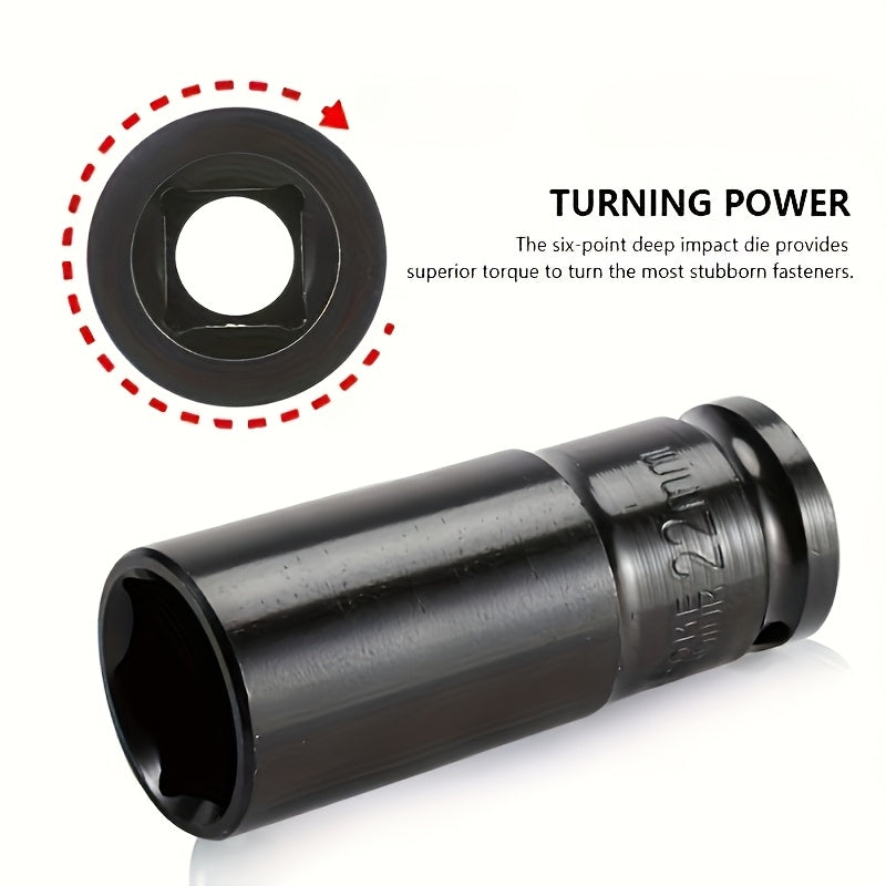 10 Piece Socket Set 1/2 Inch Assortment Kit Hexagon Long Sockets for Automotive