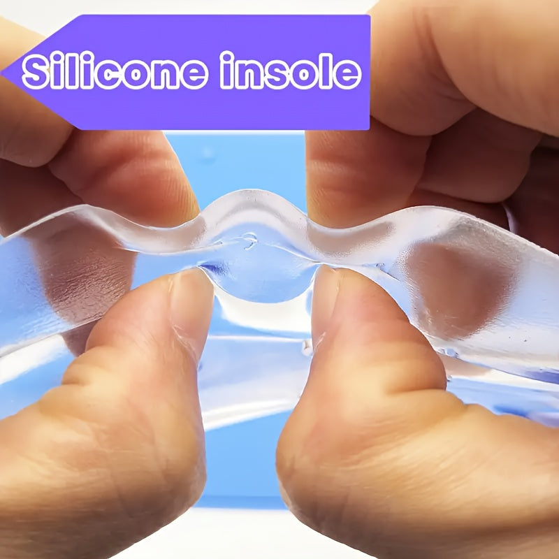 Unisex Silicone Shoe Insoles Flat Feet Breathable Shock Absorbing