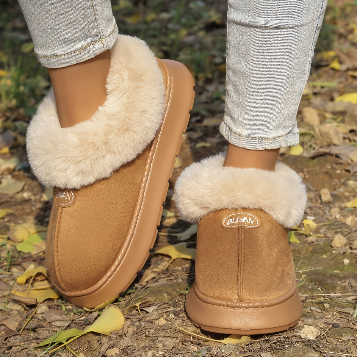 Unisex Winter Short Boots Thick Sole Anti-slip Warm Cold-proof Indoor Outdoor