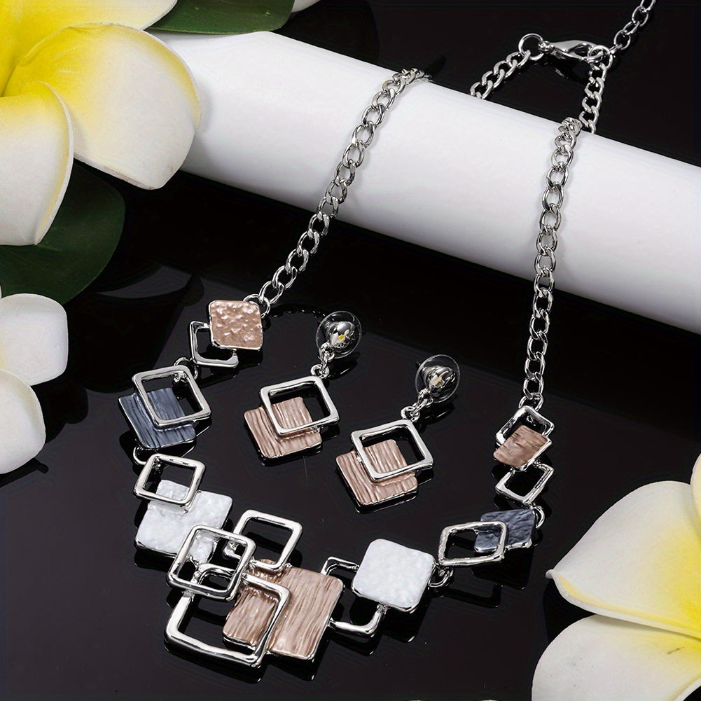 Luxury Bohemian Jewelry Set for Ladies Party Necklace and Earrings