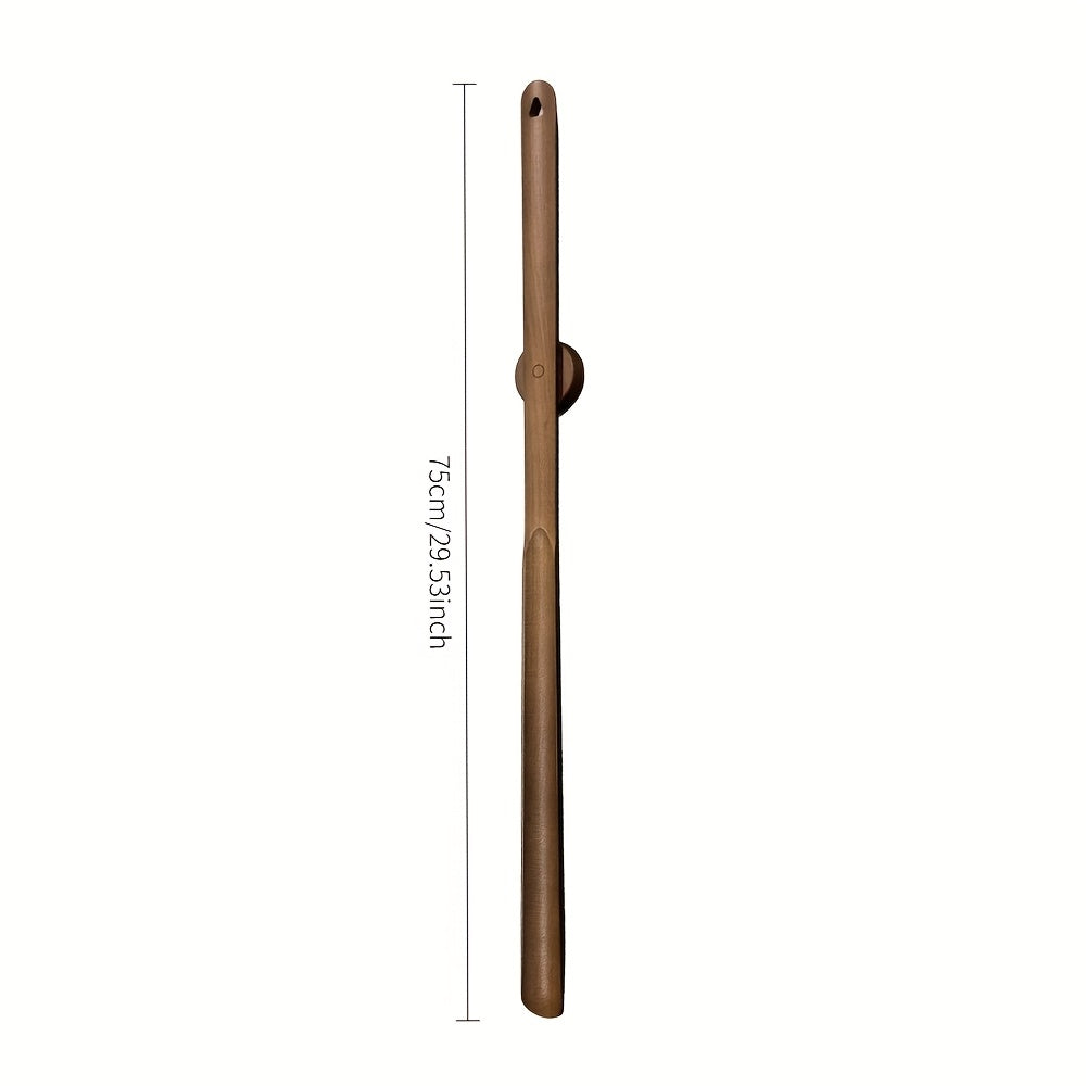 Long Wooden Shoe Horn 75cm with Magnetic Base Durable Beechwood
