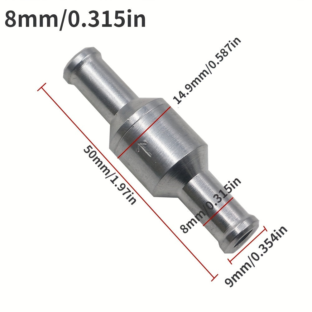 Universal Aluminum Alloy Fuel Check Valve 6/8/10/12mm Diesel Gas Engine