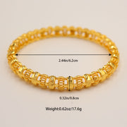 Ayollar uchun 4 ta oltin tonli alloy bangles to'plami, Dubay ilhomlangan zargarlik, to'y, festival, kundalik kiyim uchun