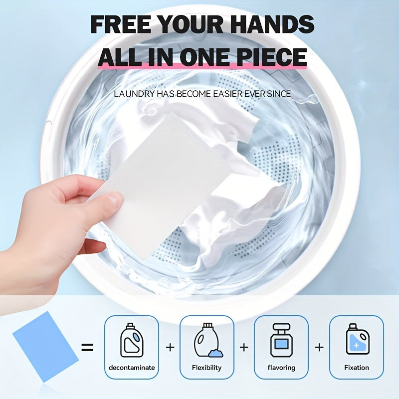 Sayohat va uyda foydalanishga tayyor kir yuvish pufakchali varaqalar: kuchli dog'larni olib tashlash, yangi hid, rangga xavfsiz, bo'yoqsiz.