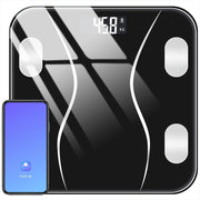 LCD displeyli aqlli elektron tarozi, mobil telefon bilan ulanish, aniq tana vaznini o'lchash, batareya bilan ishlaydi (batareya kiritilmagan), kattalar uchun, uyda foydalanish.