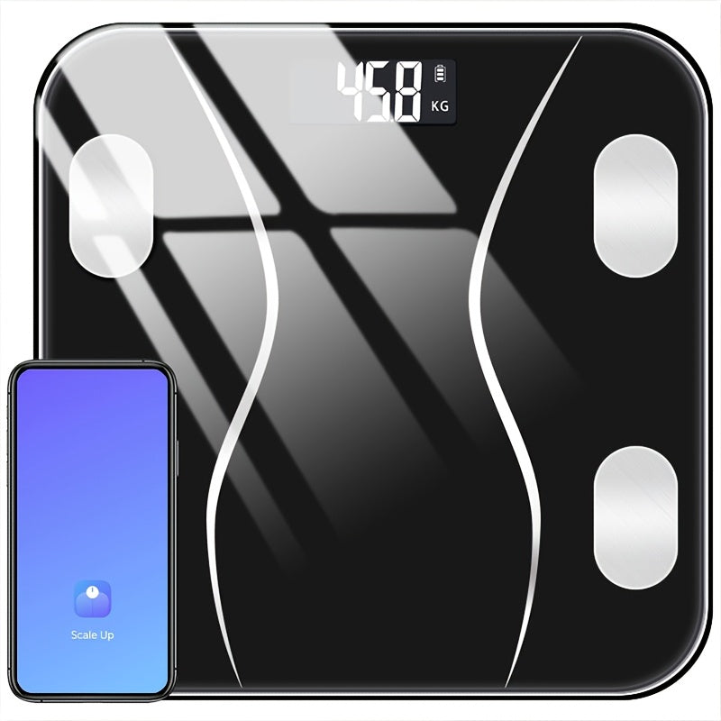 Smart Electronic Scale with LCD Display and Phone Connectivity for Body Weighing