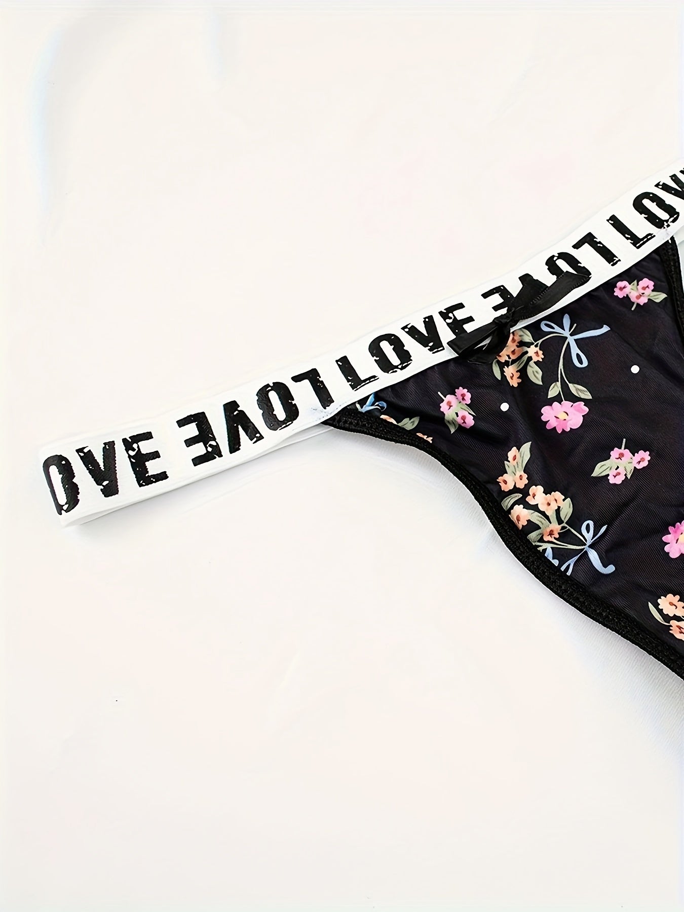 Women's Floral Lace Low Waist Thong Panties Sexy Lingerie