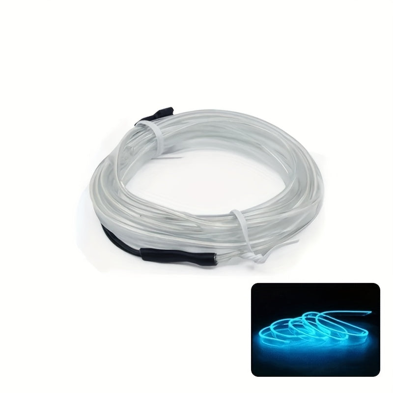 Гибкая светодиодная неоновая лента длиной 5 м, питаемая через USB, для украшения интерьера автомобиля