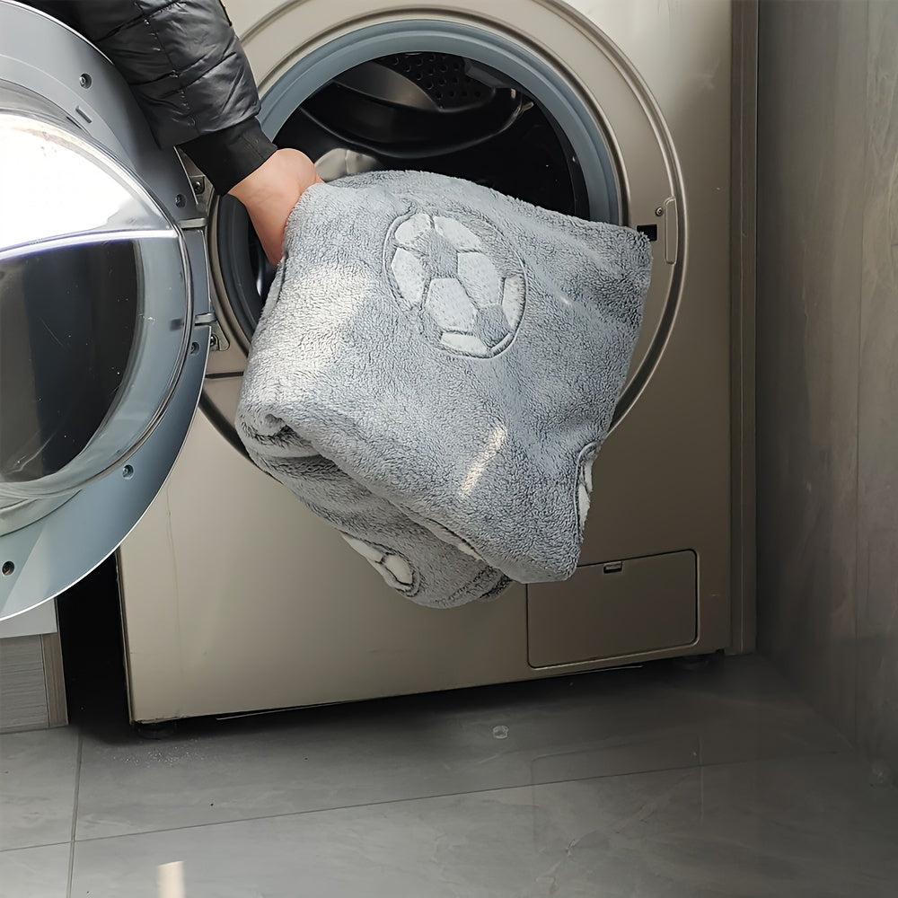 Manta de fútbol que brilla en la oscuridad, de franela, acogedora y suave, regalo para aficionados al deporte