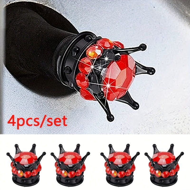 4 Pack Tire Valve Caps Durable Plastic Dust Covers for Cars and Motorcycles
